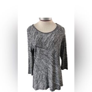 Zach & Rachel Blouse XL Soft Asymmetrical Hem Witchcore Whimsigoth Punk Black